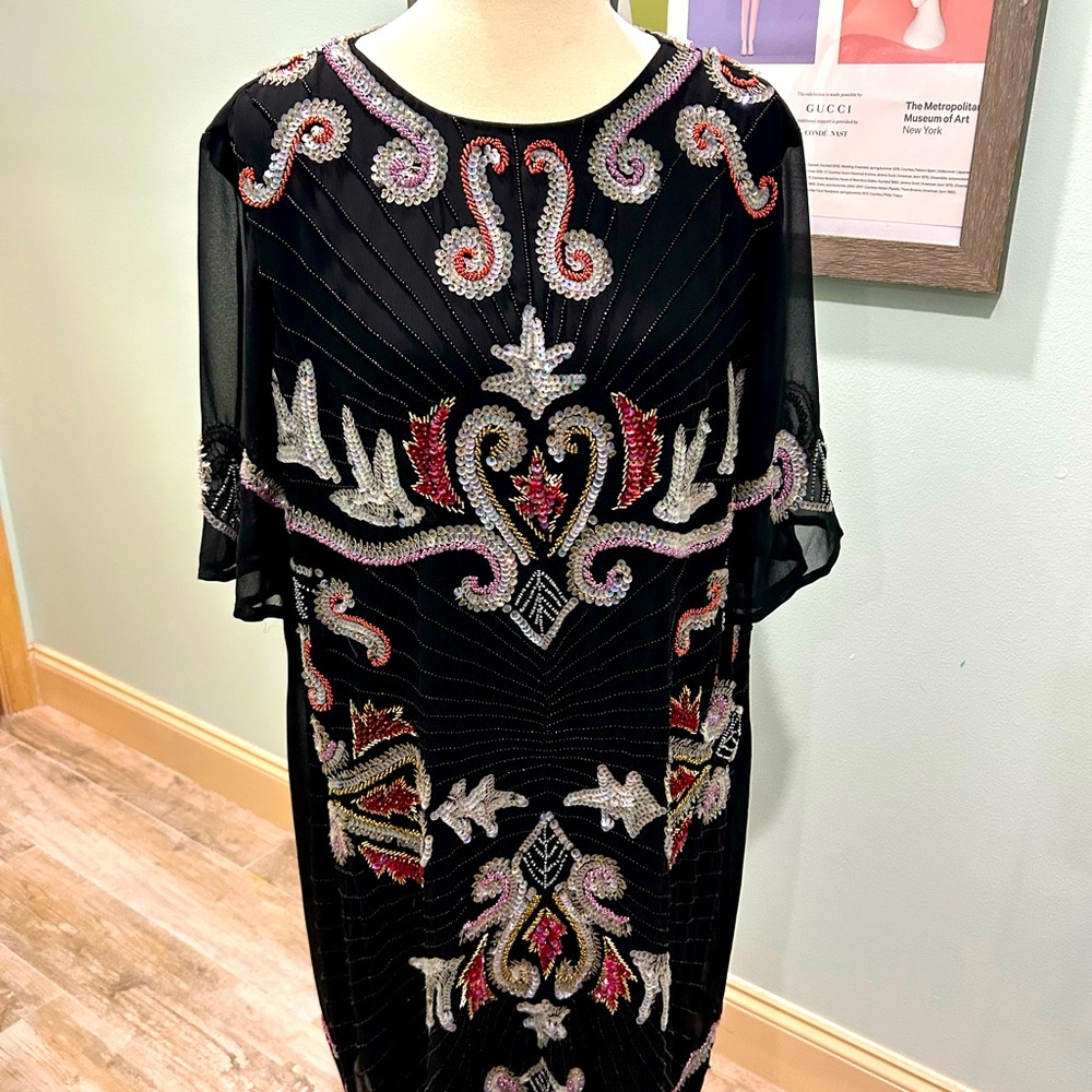 Fabulous ASOS black sequins dress size16